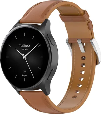 Image de Bracelet de rechange en similicuir haut de gamme, marron, pour Xiaomi Watch 2 Pro