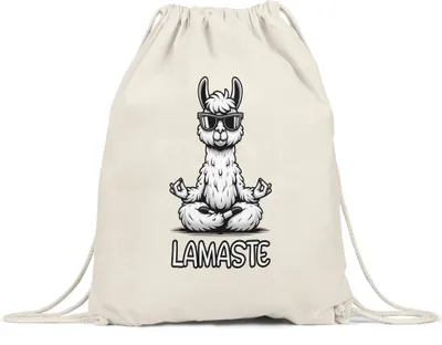 Produktbild von Lamaste Süßes Lama Turnbeutel Yoga Entspannung Meditation Büro Humor