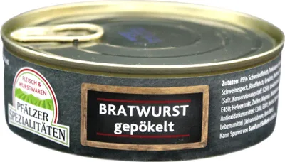 Produktbild von Pfälzer Spezialitäten Bratwurst gepökelt Vollkonserve 200g Dose