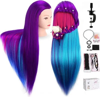 Produktbild von Haarstyling-Set aus Kunsthaar mit 66 cm Länge