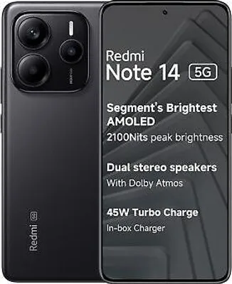 Xiaomi Redmi Note 14 5G Smartphone Android 256GB 8GB RAM Mitternacht Schwarz
