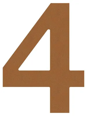 Produktbild von Hausnummer ''4'' Rost