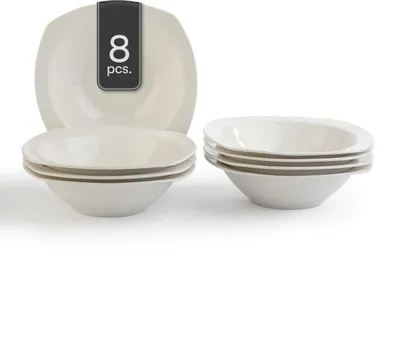 Produktbild von Schalen - 25,5 x 25,5 cm - Weiß - Bone China - eckig - 8er Set