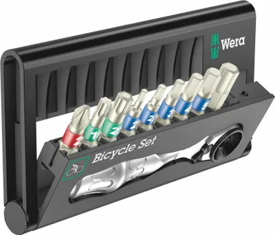 Immagine prodotto di Wera Bicycle Set 9 - Supporto manuale con set di punte - 10 pezzi - 65 N-m