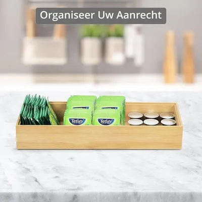 Immagine prodotto di Famanu - Organizer per cassetti impilabili in legno - 15,5 x 6,5 x 38,5 cm