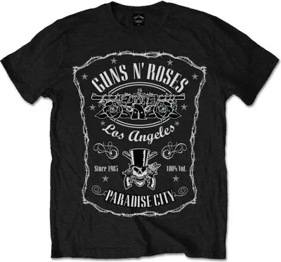 Produktbild von Guns N' Roses - Paradise City Label Uni kleines T-Shirt - schwarz