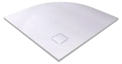 Duschwanne 90x90 cm, SMC, Antirutsch, Weiß, 90 mm Ablauf