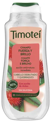 Immagine prodotto di Shampoo Timotei per forza e lucentezza con olio di ricino e di cocco per capelli deboli e fragili, Timotei 300 ml