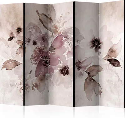 Produktbild von Neuheit! Dekorativer Paravent Raumteiler Trennwand Foto-Paravent Spanische Wand XXL BLUMEN 225x172 cm b-C-0910-z-c