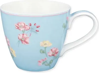Produktbild von Greengate Lianca Becher mit Henkel pale blue 0,35l