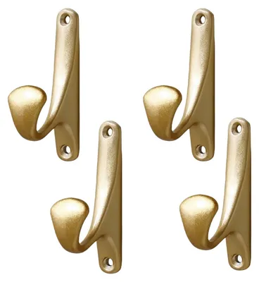 Produktbild von Omgoods – Set aus 4 modernen Wandhaken in Sandgold