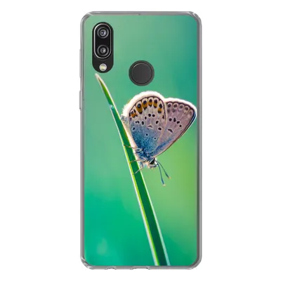 Produktbild von MuchoWow® Handyhülle Schutzhülle Hülle für Huawei P20 Lite (2020) Schmetterling - Gras - Licht Silikon Softcase Handy Hülle - Kartenhalter