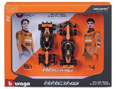 Obrázek produktu pro Bburago Model 1:43 McLaren MCL38 2024 2-pak 18-38109