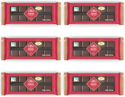 Obrázek produktu pro Lambertz Aachener Dominos hořká mléčná čokoláda 125g 6-pack