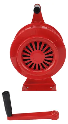 Immagine prodotto di Sirena a manovella, 125 dB, potente, volume regolabile, impermeabile, lega di alluminio, azionamento manuale, allarme acustico per emergenze, rosso