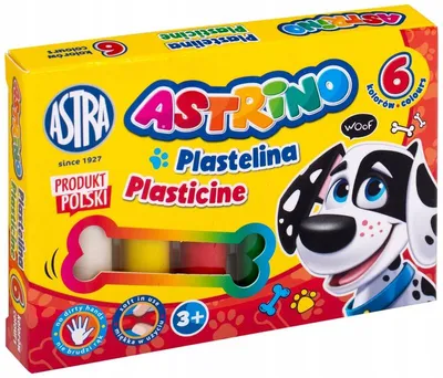 Produktbild von Astrino Astra Schul-Knete Set 6 Farben bunte Knete