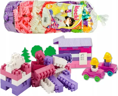 Immagine prodotto di Set grande di blocchi da costruzione rosa per ragazze 500 pezzi