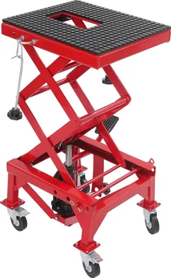 Image de Cric hydraulique pour moto, capacité de charge de 200 kg, course réglable, rouge