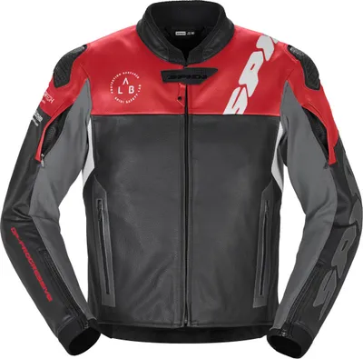Zdjęcie produktu dla Skórzana kurtka motocyklowa Spidi DP Progressive, czarny/czerwony, 48