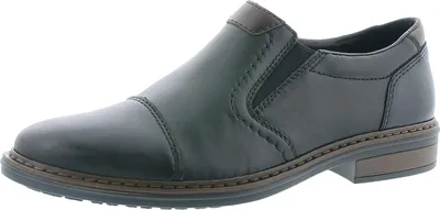 Produktbild von Rieker Slipper, Leder, Schwarz, Gr. 40, Extraweite H, Antistress-Ausstattung, Elastikeinsätze, Business & Casual, 2 cm Absatz, RIRICON-Sohle