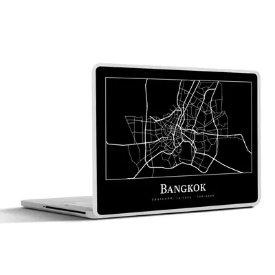 Produktbild von MuchoWow® Laptop Aufkleber Sticker Cover Bangkok - Karte - Stadtplan 36.5x27.5 cm - Laptop-Sticker