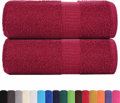 Produktbild von vidaXL Gästetücher FROGN 2 Stk. Bordeaux 30x50 cm 360 g/m²