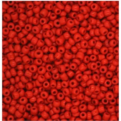 Image de Sachet de 500g de perles de rocailles rouge - 250