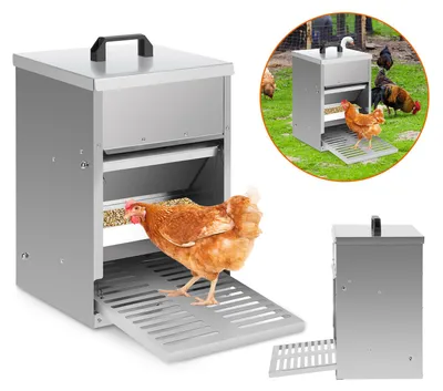 Produktbild von Ikodm Hühner Futterautomat 5 kg, stehender Geflügelfutterspender