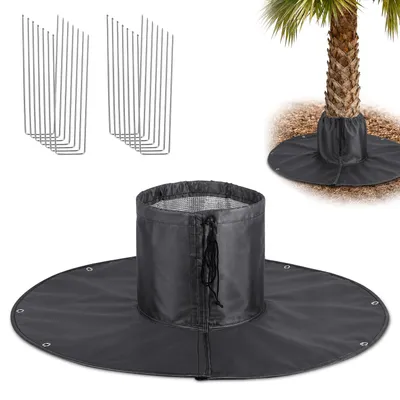Produktbild von Peviasot 2er Set Pflanzen Winterschutz Frostschutzmatte 100 cm, Wurzelschutz mit Aluminiumfolie und 14 Erdankern