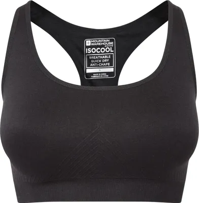 Image de Mountain Warehouse - Soutien-gorge de sport sans couture pour femme MW817 (L) (Noir)