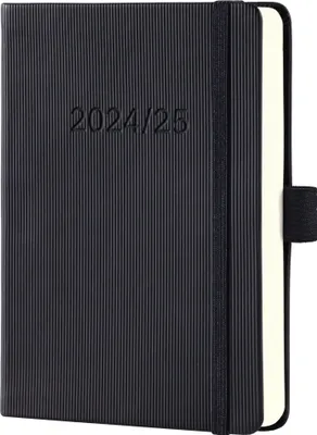 Produktbild von SIGEL C2502 Wochenkalender Conceptum 2024/2025 - ca. A6 - schwarz - Hardcover - 2 Seiten = 1 Woche - 240 S. - PEFC-