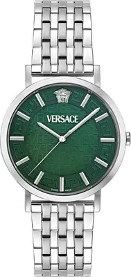 Obrázok produktu pre Versace Pánske hodinky Greca Slim 40 mm Silver Green VE8Q00324