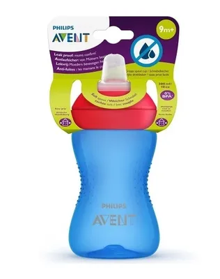 A Philips Avent sippy cup in its retail packaging.