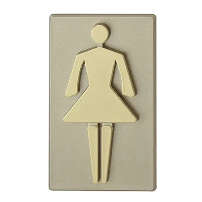 Produktbild von DOMINO WC Schild Selbstklebend 8,5 cm x 4,7 cm | Toilettenschilder Damen WC | Türschild Gäste | Idealer WC Aufkleber | Toiletten Schild | WC-Schilder für Büros, Restaurants | Farbe: OLIVE