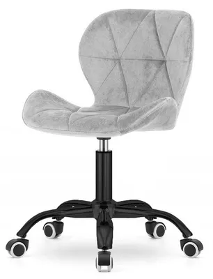 Produktbild von Ergonomischer Schreibtischstuhl mit Rollen - komfortabler Drehstuhl für Home Office & Arbeitsplatz, gepolstert, stabiler Metallfuß, große Farbauswahl (GRAUER RAUCH)