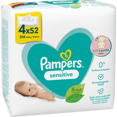 Produktbild von Pampers Feuchttcher sensitive, 208 St.