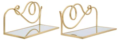 Produktbild von Telavi - Regal, 42x18x21h cm Gold, 2 Ablagen