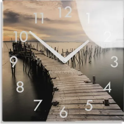 Image de Horloge murale en verre HERBSTBRÜCKE