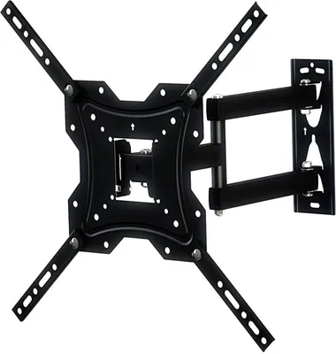 A black TV wall mount is shown against a white background.