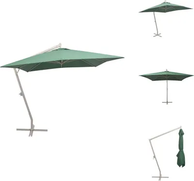 Immagine prodotto di vidaXL Ampelschirm 300x300 cm palo in alluminio verde - Ombrelloni e tende da sole