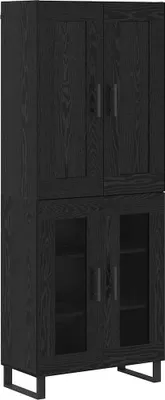 Image de Haut Armoire Chêne noir 69,5 x 34 x 180 cm Bois d'ingénierie