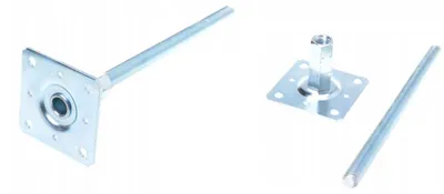 Productafbeelding van Mastvoet 110x110, 20x500 met schroefverbindingen - ingebed met regels - LBS PZ110250
