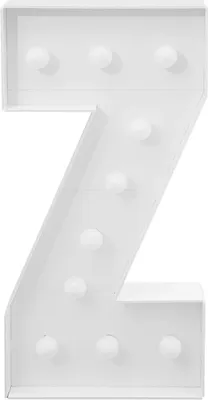 Zdjęcie produktu dla Litery świetlne LED – litera Z 91,5 cm – 10 diod LED – ciepła biel 2000–3000 K – płyta KT – na wesele i imprezę – czerwona