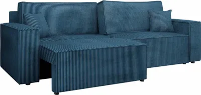 Produktbild von MIRJAN24 Sofa Karl Cord mit L-Funktion, Wohnzimmer Couch mit zwei Bettkästen und Schlaffunktion (Farbe: Poso 05)