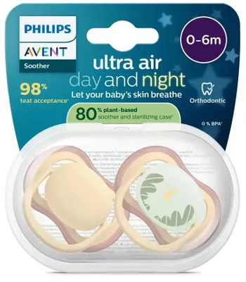 Obrázok produktu pre Philips AVENT SCF087/09, Klasický detský cumlík, Ortodontické, Silikón, Chlapec / dievča
