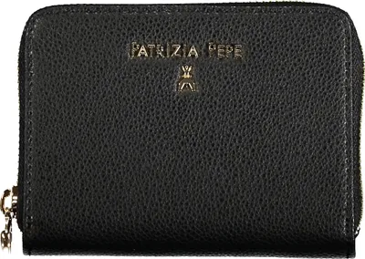 Produktbild von Elegante schwarze Damengeldbörse mit Reißverschluss und Kartenfächern