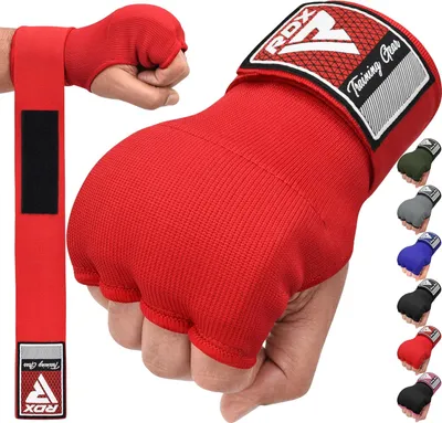 Produktbild von RDX Gel-Boxbandagen für Herren und Damen, 100 cm lange Handgelenkbänder, elastisch gepolsterter Faustschutz, Muay Thai MMA Kickboxen Kampfsport Boxtraining