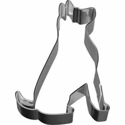 Produktbild von Ausstecher Hund sitzend 7,5 cm Edelstahl [PG blau]