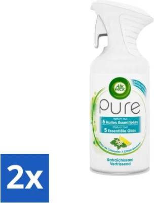 Obrázok produktu pre Air Wick - Osviežovač vzduchu - Esenciálne oleje - Citrónový kvet - Sprej - 250 ml - Hodnotné balenie - 2 kusy