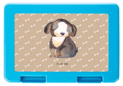 Produktbild von Mr. & Mrs. Panda Essensbox Hund Entspannen - Hundeglück - Geschenk, Sprüche, Vorratsbehälter, Bento Box, Snackbox, Schwarzer, Niedlich, Süß, Lunchbox, Liebe, Brotzeitbox